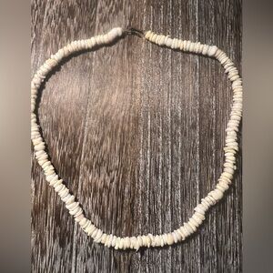 Vintage Puka Shell Necklace 18” Long With Hook & Eye Closure